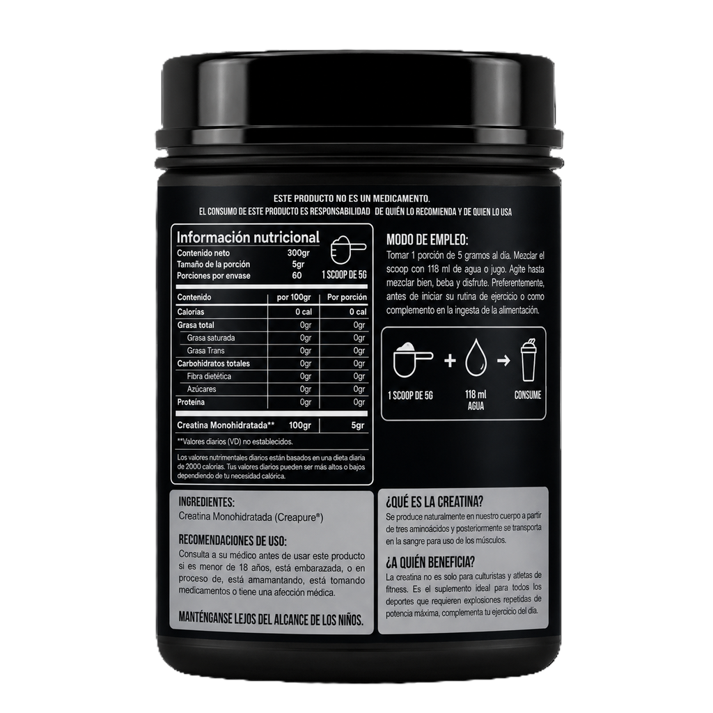 CREATINE MONOHYDRATE 300G 60 SERV CREAPURE