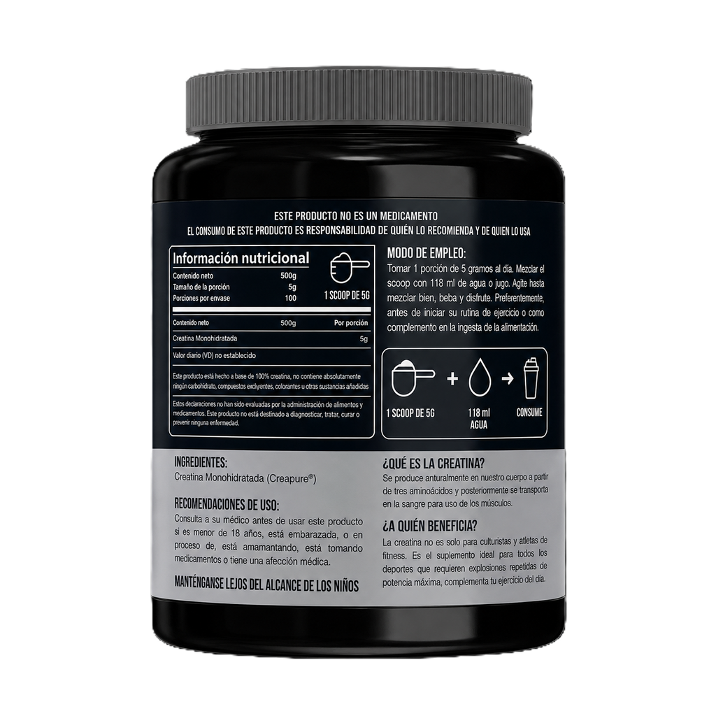 CREATINE MONOHYDRATE 500G 100 SERV CREAPURE
