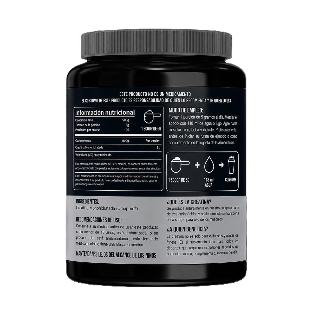 CREATINE MONOHYDRATE 500G 100 SERV CREAPURE