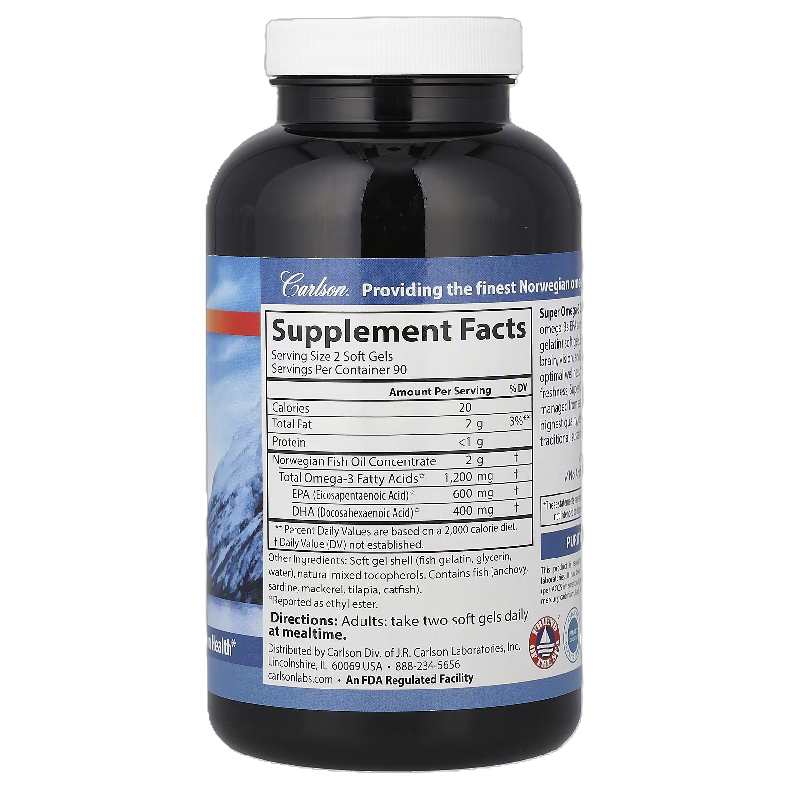 Carlson Labs Elite Omega-3 Gems 180sg