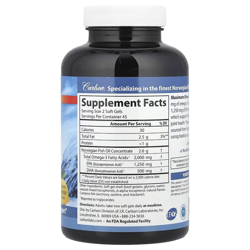 Carlson Labs Maximum Omega 2000 mg 90 softgels