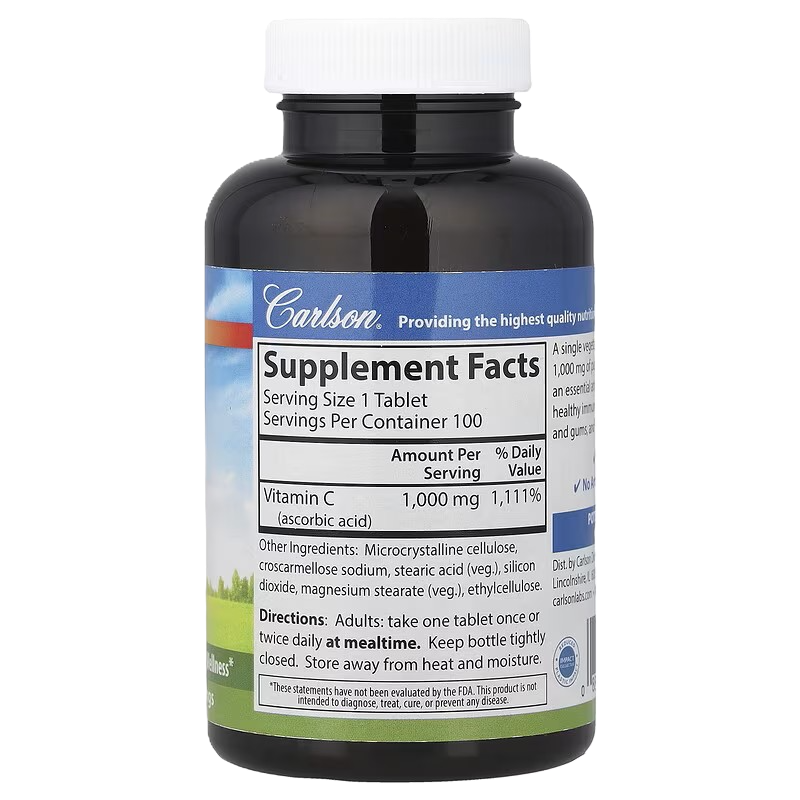 Carlson Labs Vitamin C 1000 mg 100 tablets
