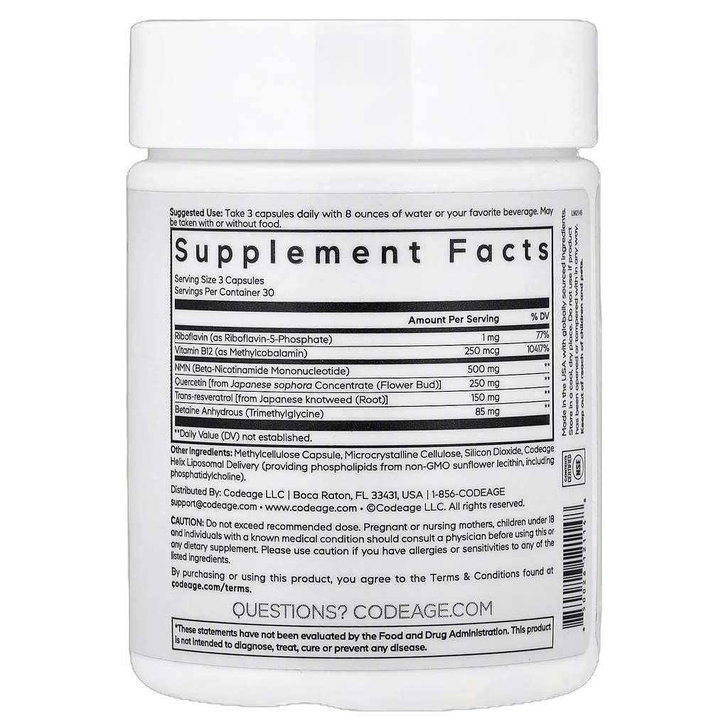 Codeage Liposomal NMN Platinum 90 Cápsulas