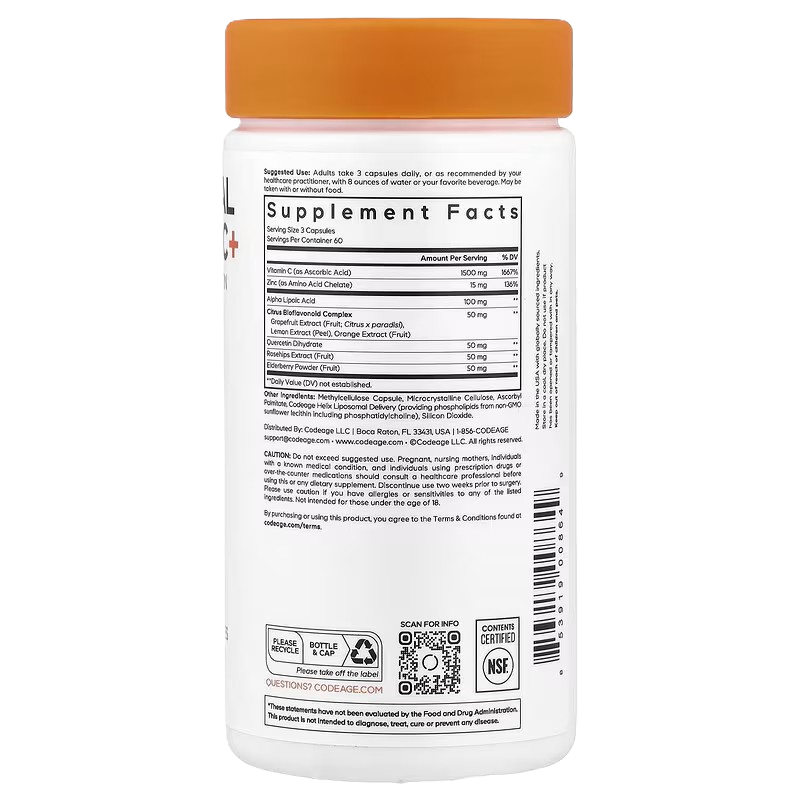 Codeage Vitamina C liposomal 180 cápsulas