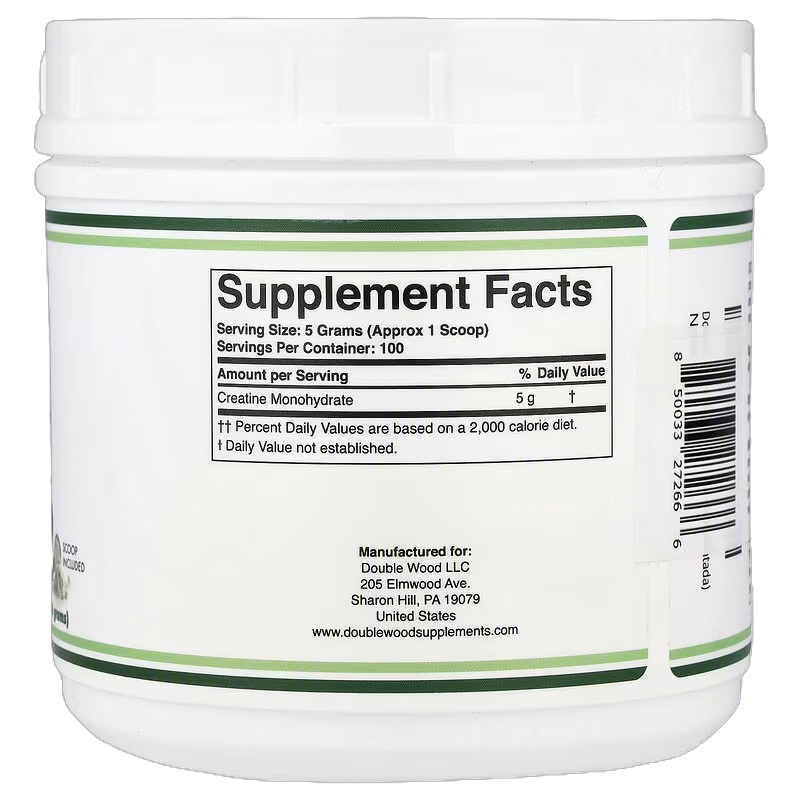 Double Wood Creatine Monohydrate Creapure 500g 100 Serv