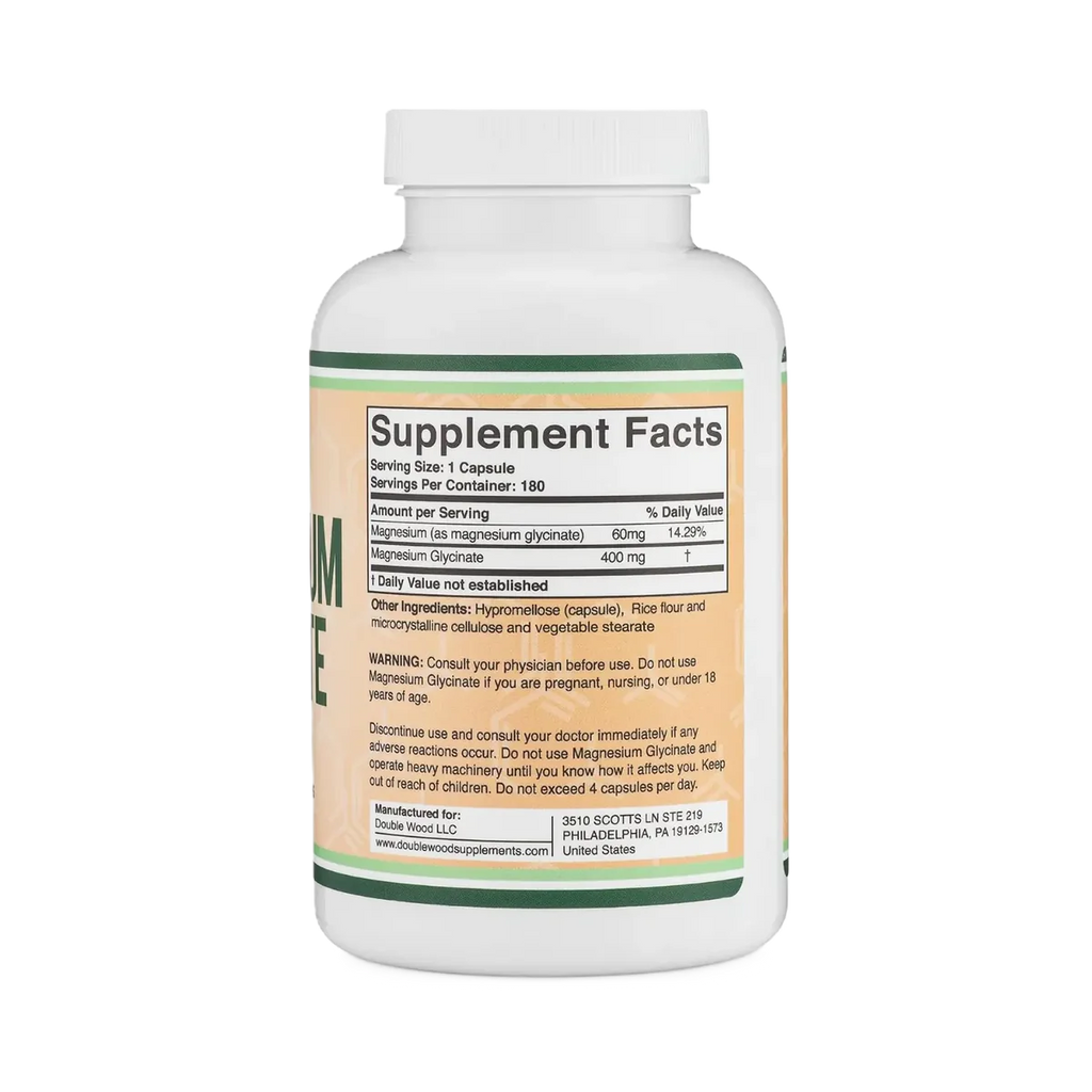Double Wood Magnesium Glycinate 180 Capsules