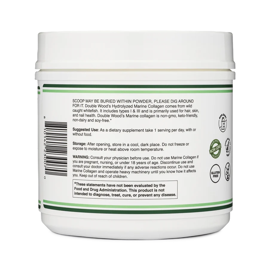 Double Wood Marine Collagen Colágeno Marino 456g