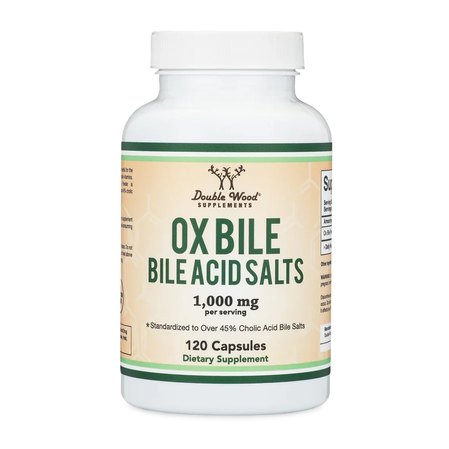 Double Wood Ox Bile Acid Salts Bilis de Buey 120 Cápsulas