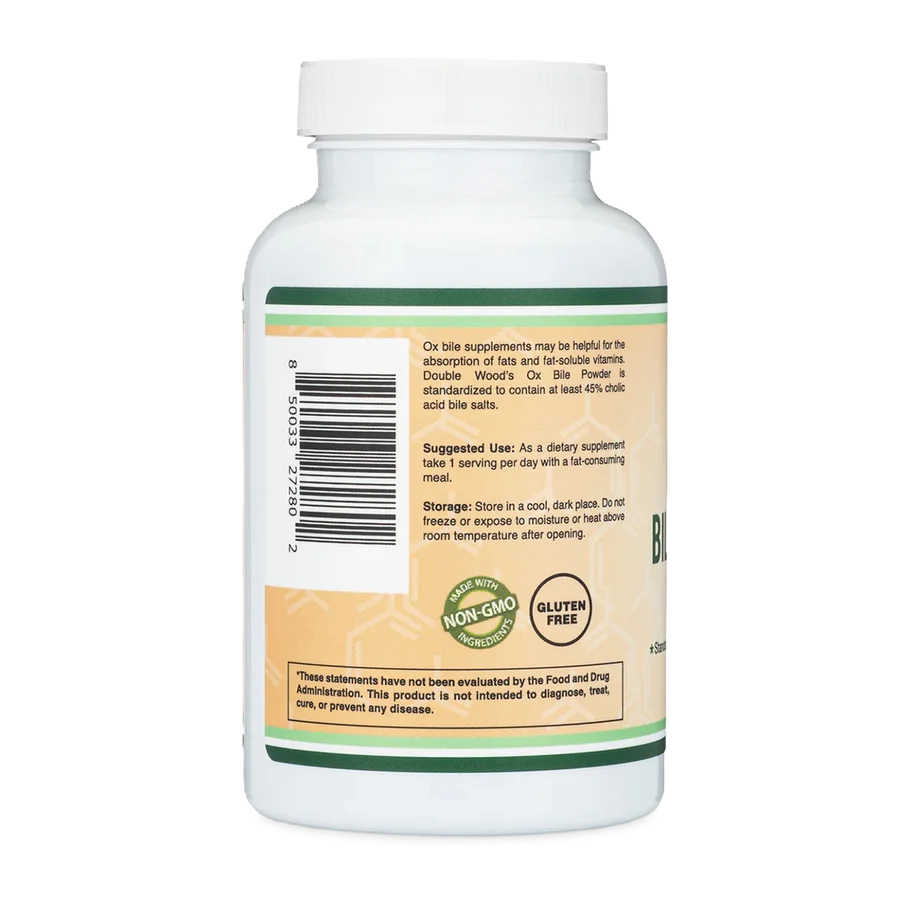 Double Wood Ox Bile Acid Salts Bilis de Buey 120 Cápsulas
