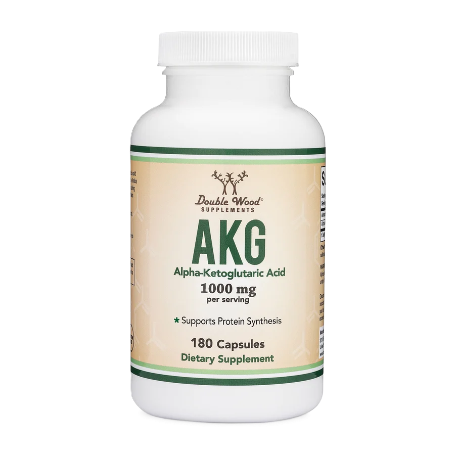 Double Wood S-AKG Ácido Alfa Cetoglutárico 180 Cápsulas 500mg
