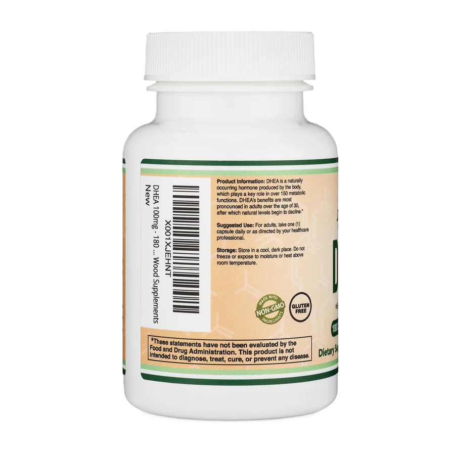 Double Wood Suplemento DHEA 180 Cápsulas 100mg