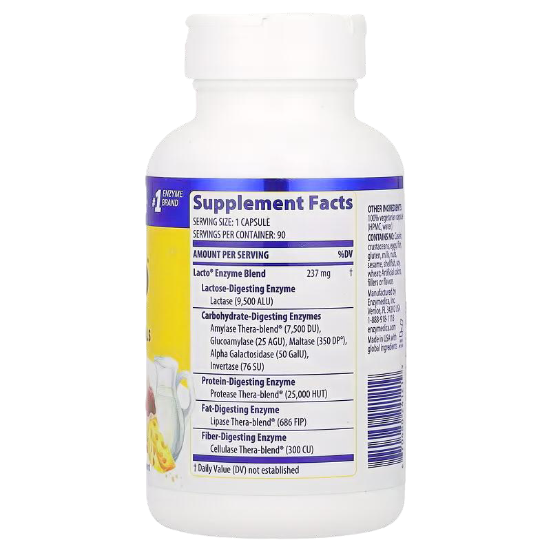 Enzymedica Lacto Digestive Enzymes 90 caps