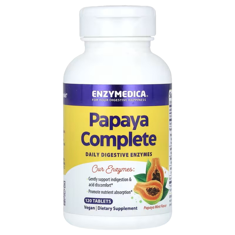 Enzymedica Papaya Complete Papaya and Peppermint 120 Tablets