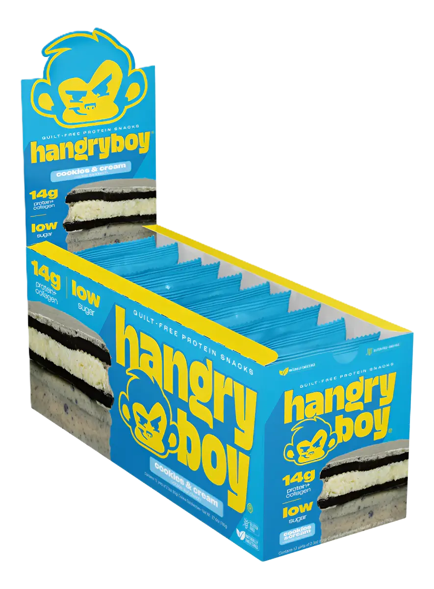 Hangryboy Snack de Proteína 65g 12pzs