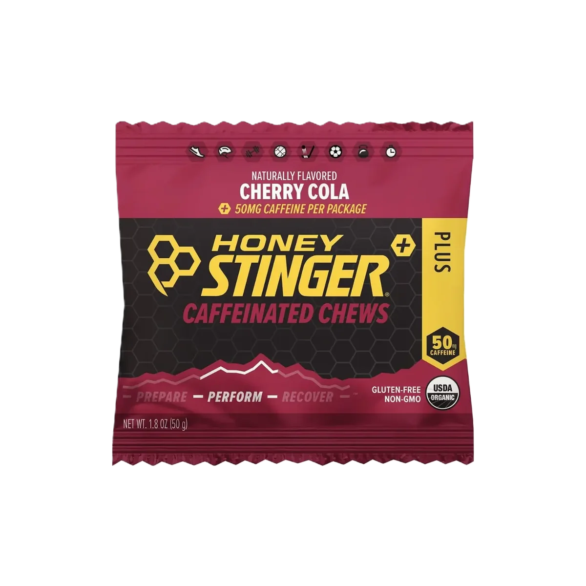 Honey Stinger Gomitas Energéticas con Cafeína Caja 12pz Cherry Cola