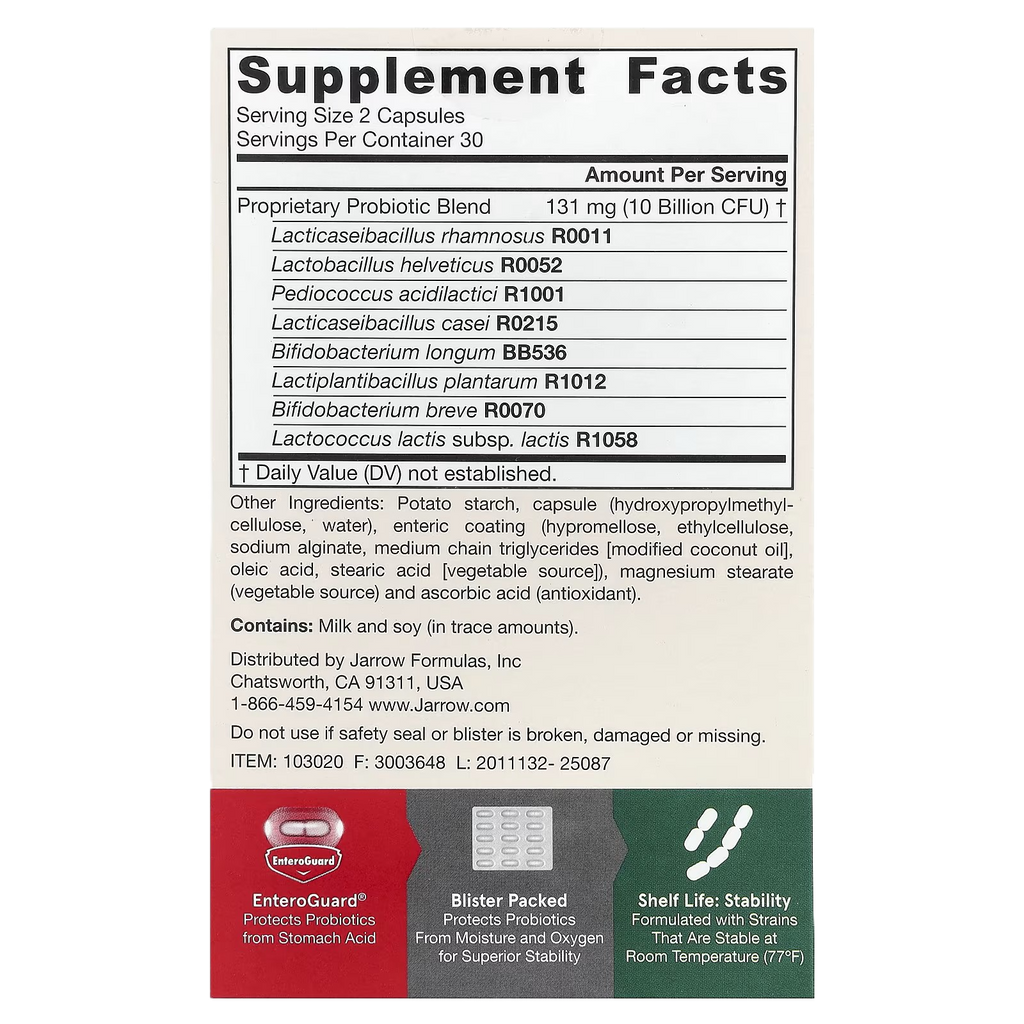 Jarrow Formulas Jarro-Dophilus EPS Probiotics 60 capsules