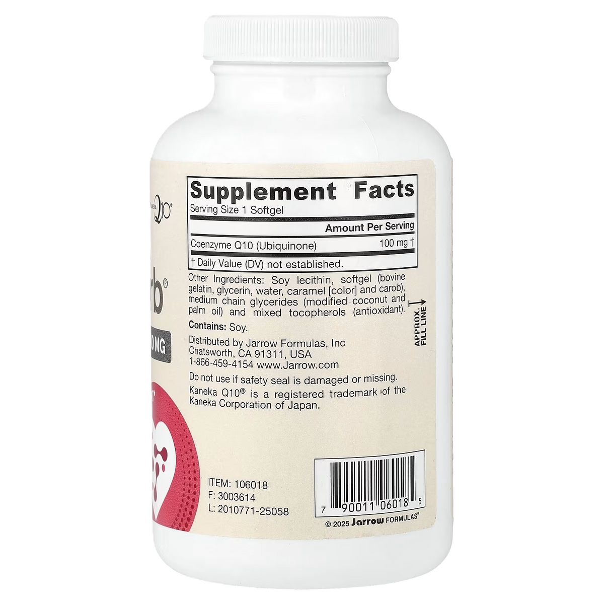 Jarrow Formulas Q-Absorb CoQ10 100 mg 120 Capsules