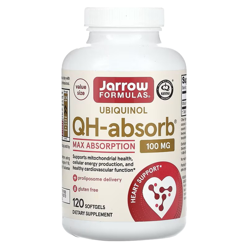 Jarrow Formulas Ubiquinol QH-Absorb 100 mg 120 Capsules
