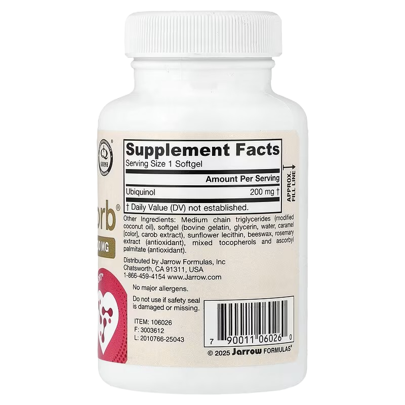 Jarrow Formulas Ubiquinol QH-Absorb 200 mg 60 caps