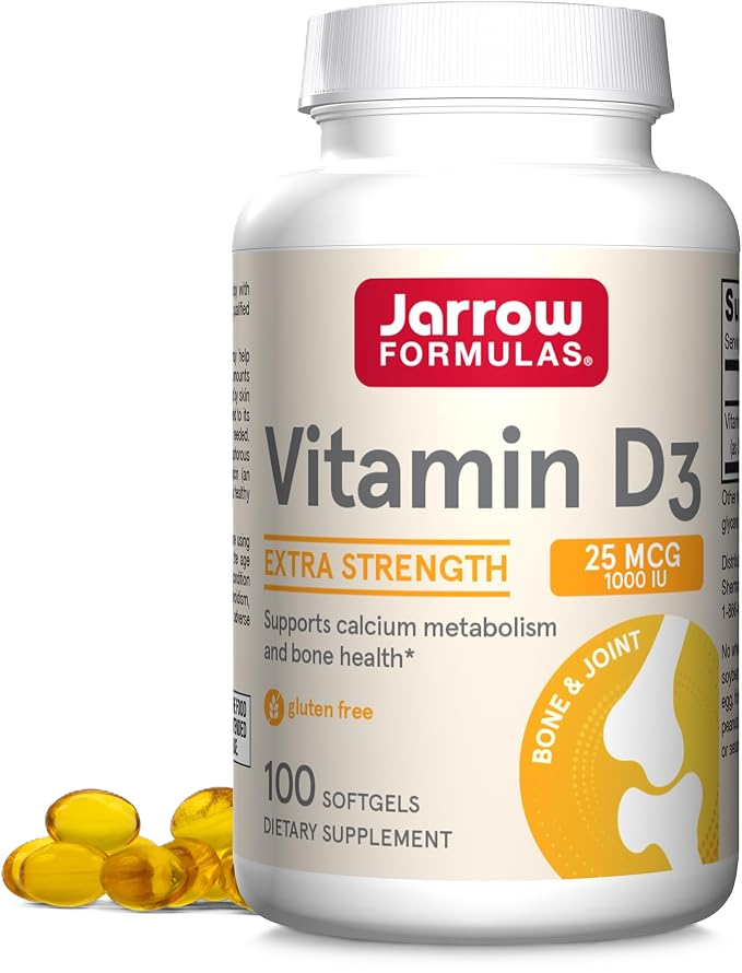 Jarrow Formulas Vitamin D3 1000 IU 100 softgels