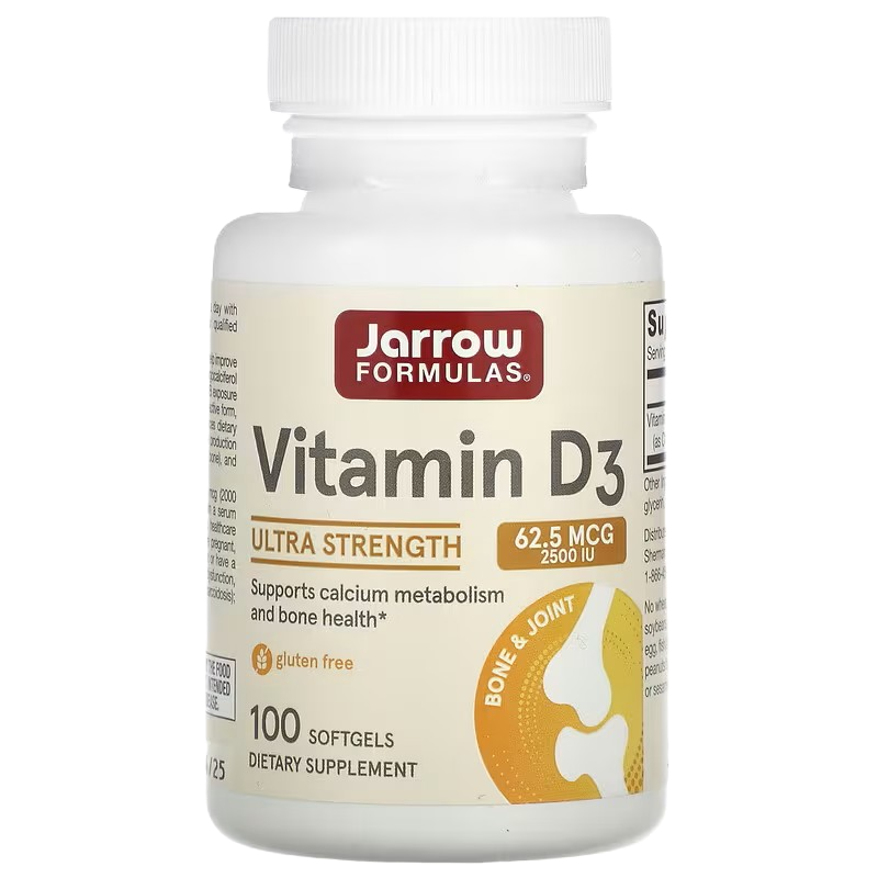 Jarrow Formulas Vitamin D3 2500 IU 100 softgels
