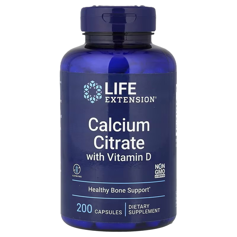 Life Extension Calcium Citrate + Vitamin D 200 caps