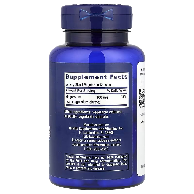 Life Extension Magnesium Citrate 100 mg 100 vegcaps