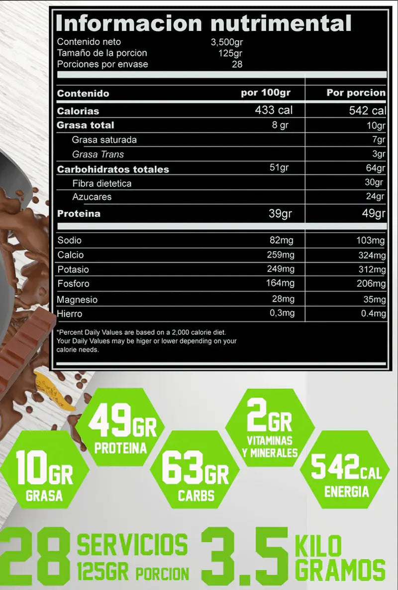 MASSIV WHEY PROTEIN 3.5KG 28 SERV CHOCOBANANA