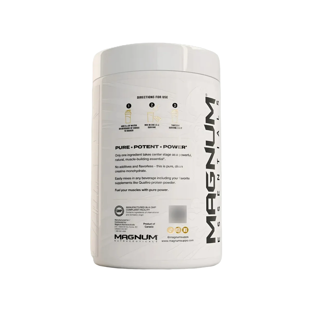 Magnum Essentials Creatine 100% Pura 200 Serv 1KG