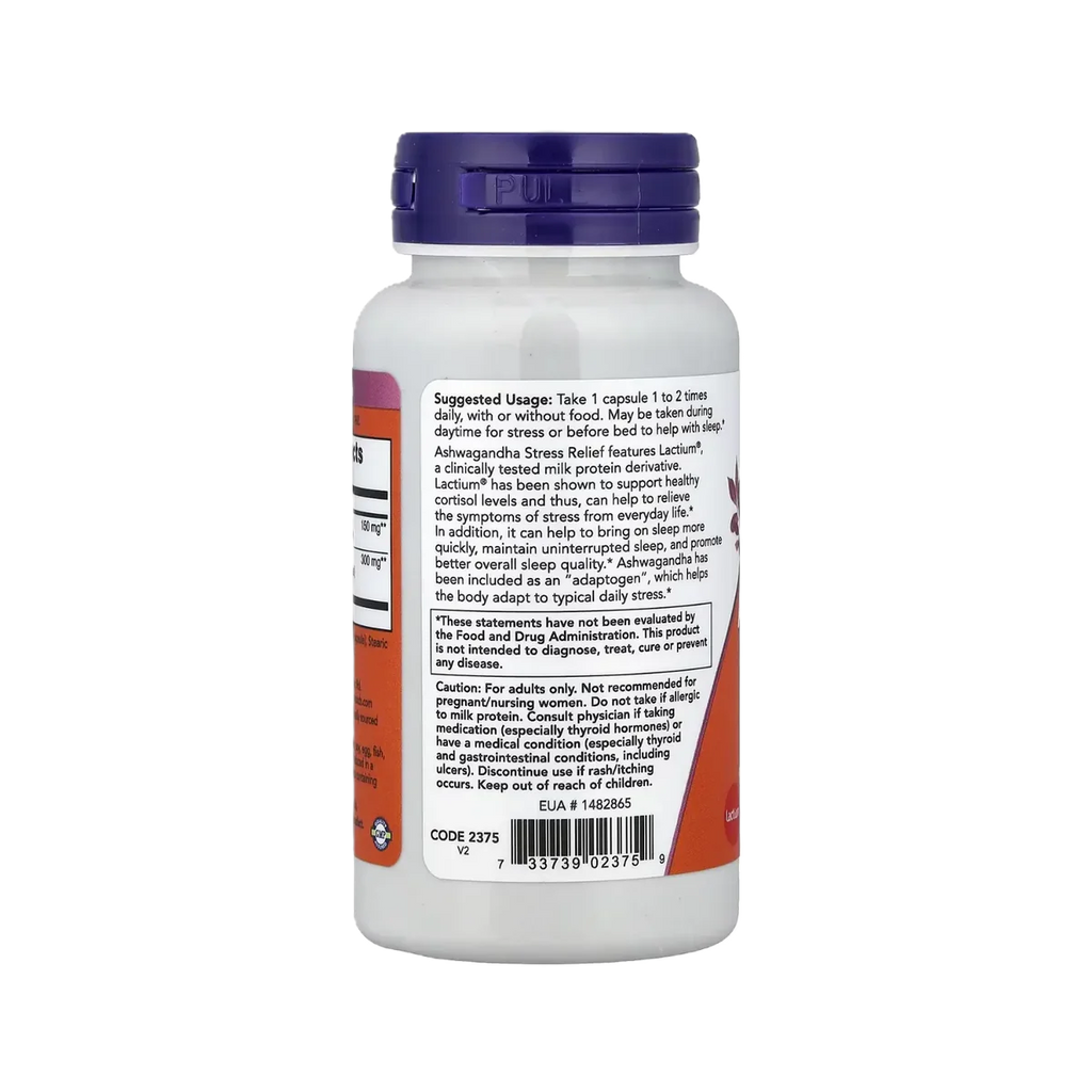 NOW Ashwagandha para Aliviar el Estrés 60 Vcaps