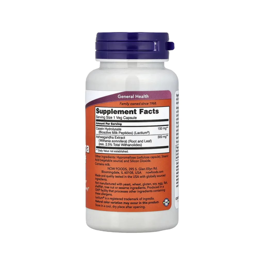 NOW Ashwagandha para Aliviar el Estrés 60 Vcaps