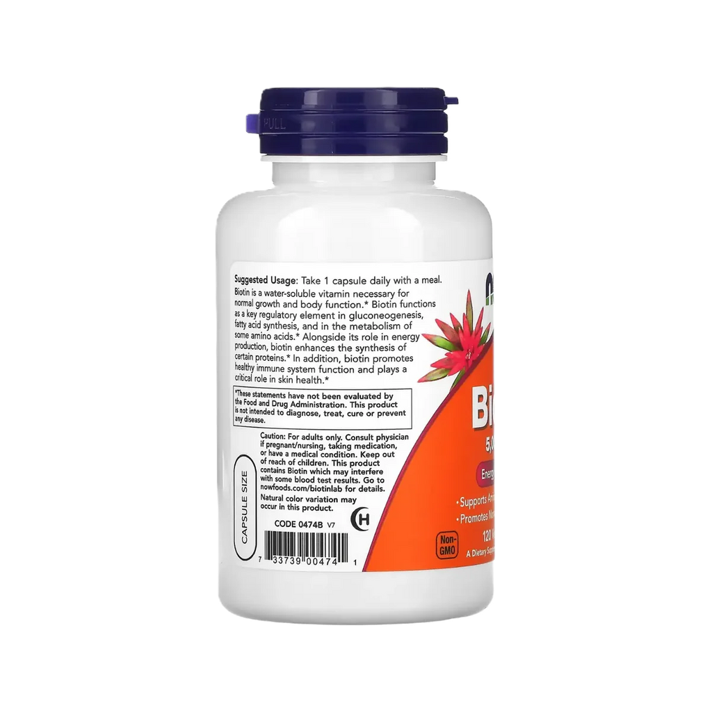 NOW Biotina 5000mcg 120 Vcaps