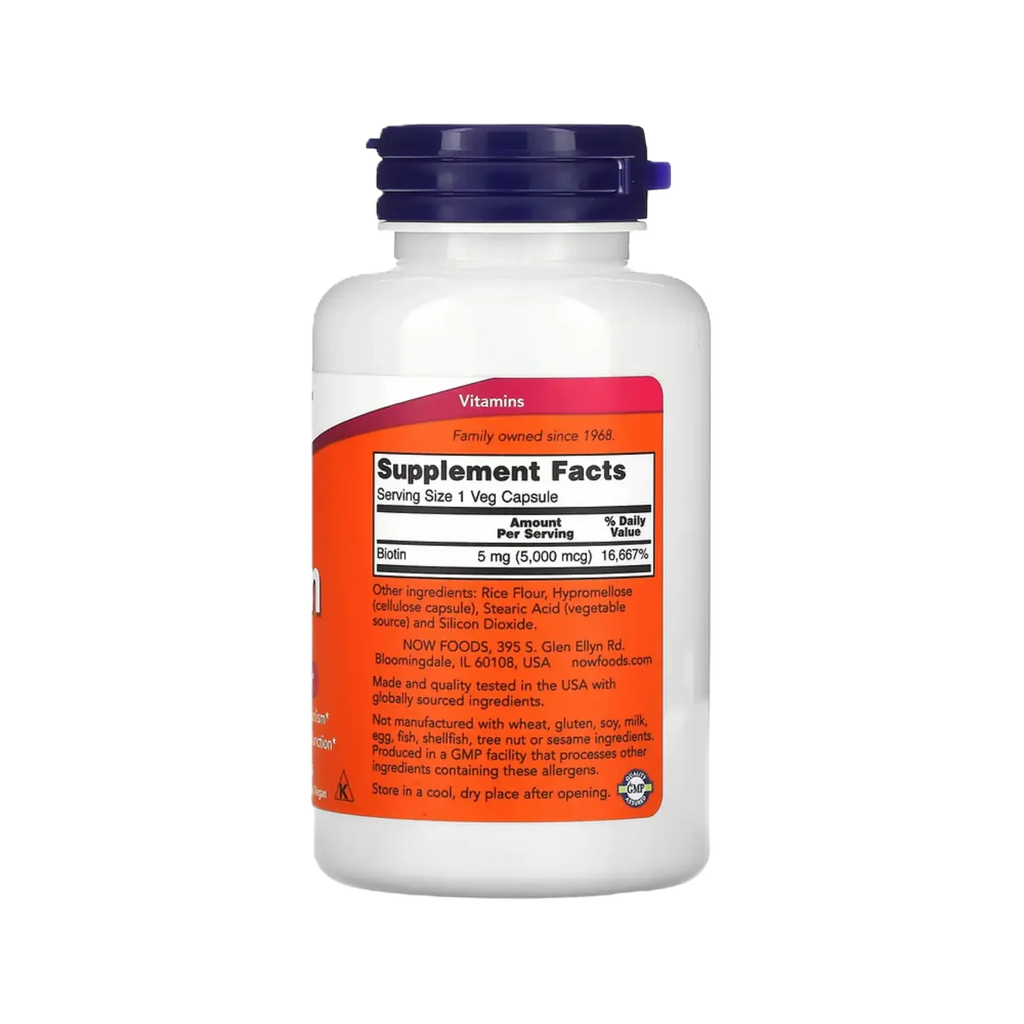 NOW Biotina 5000mcg 120 Vcaps