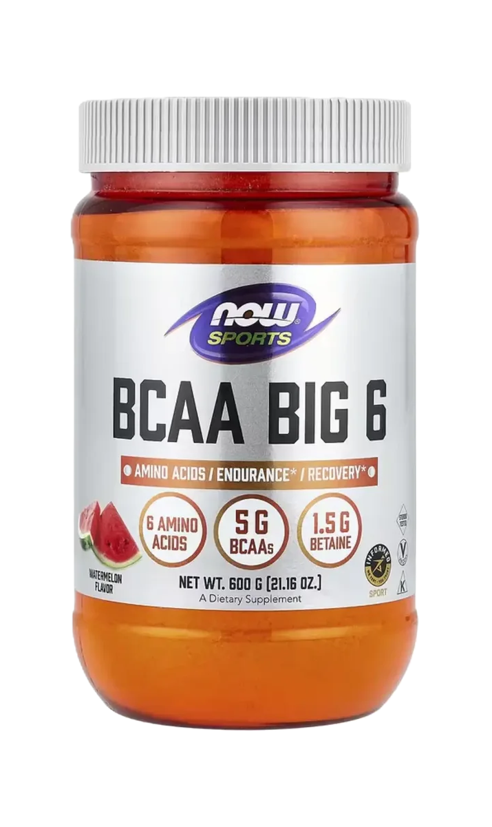 NOW Foods BCAA Big 6 600 g Watermelon Flavor
