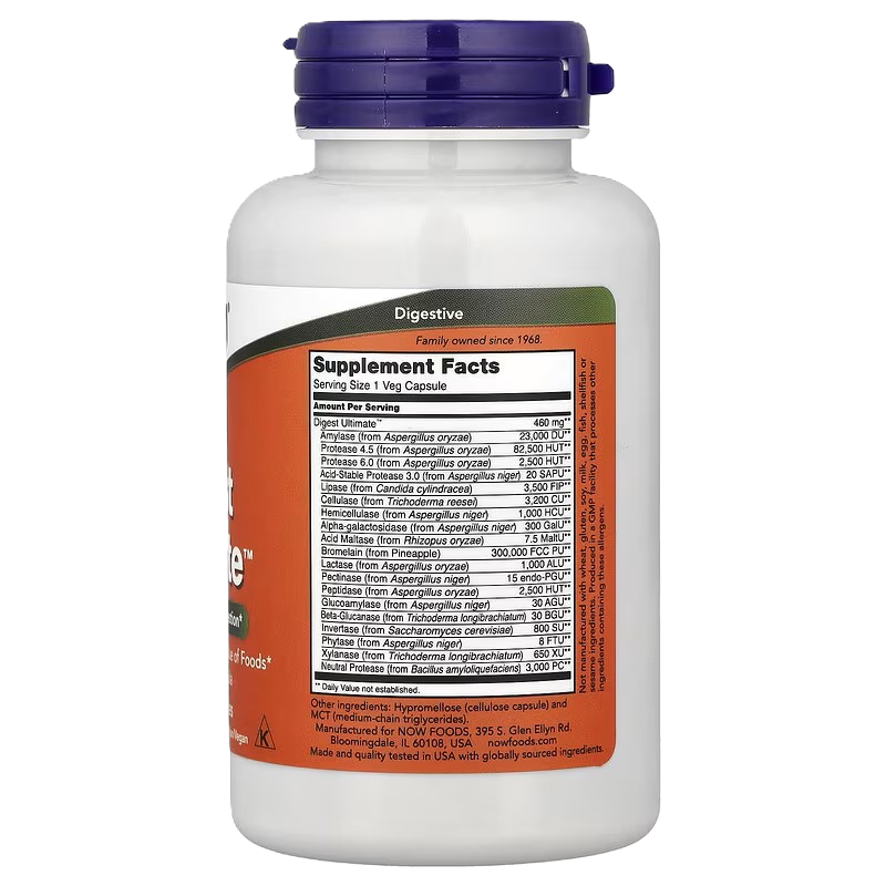 NOW Foods Digest Ultimate 120 Veggie Caps