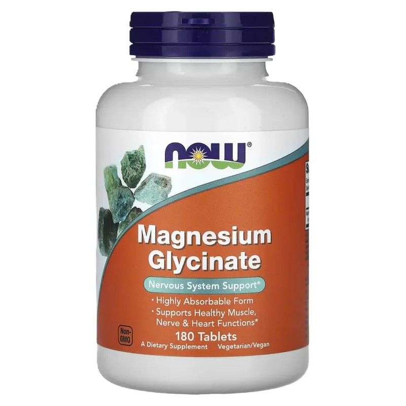 NOW Foods Magnesium Glycinate 180 Tablets