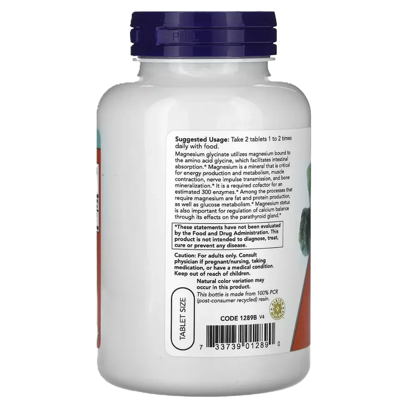NOW Foods Magnesium Glycinate 180 Tablets