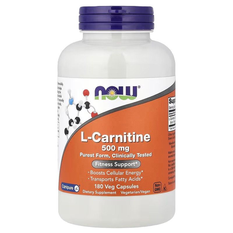 NOW Foods L-Carnitine 500 mg 180 Veg Capsules