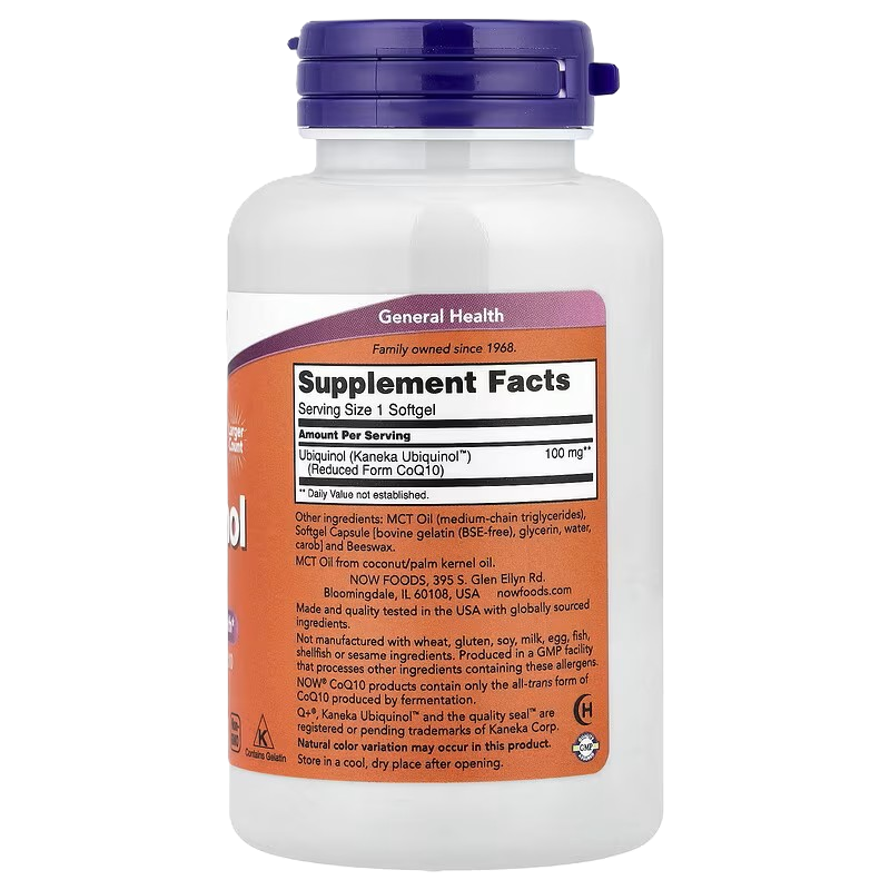NOW Foods Ubiquinol 100 mg 120 softgels