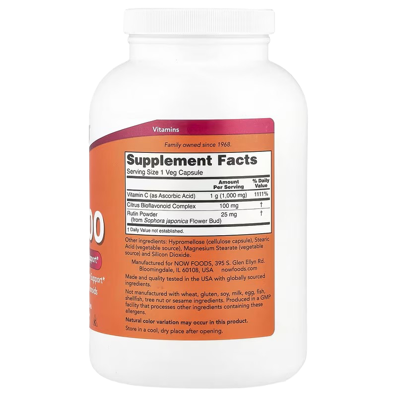 NOW Foods Vitamin C-1000 500 vegcaps