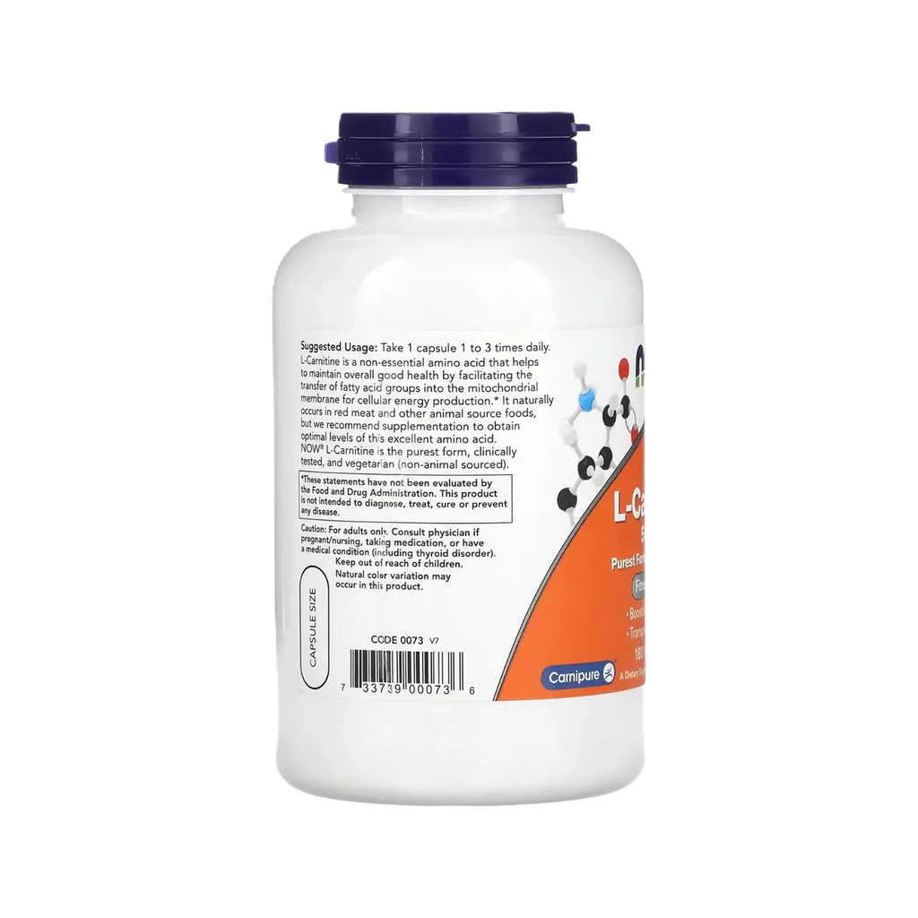 NOW L-Carnitina 500mg 180 Vegcaps