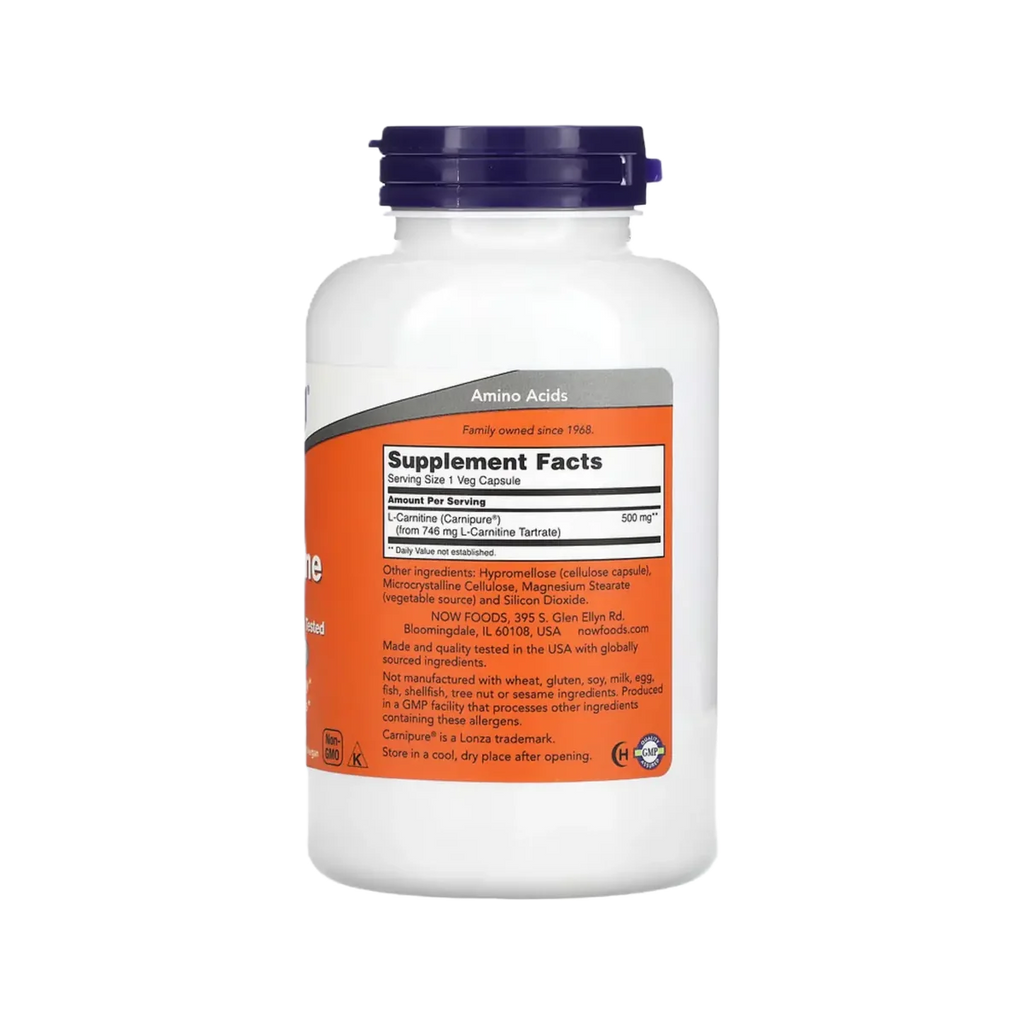 NOW L-Carnitina 500mg 180 Vegcaps