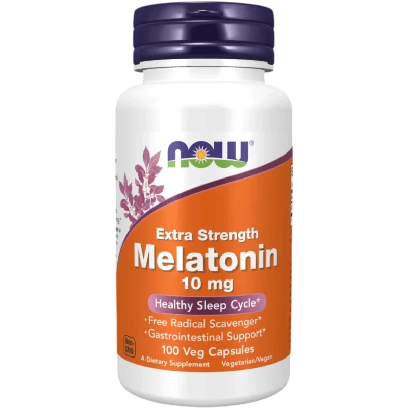 NOW Melatonina Apoyo al Ciclo del Sueño 10mg 100 Cápsulas