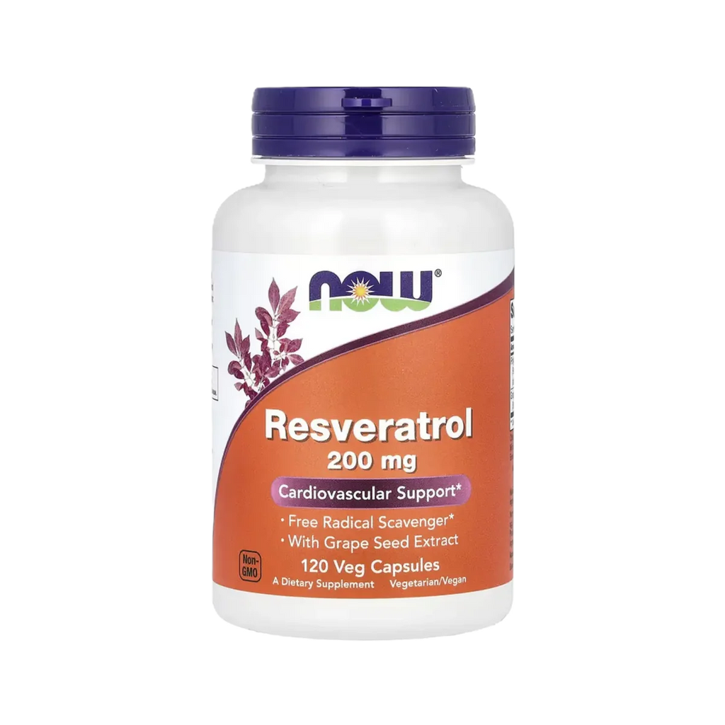 NOW Resveratrol Natural 200mg 120 Cápsulas