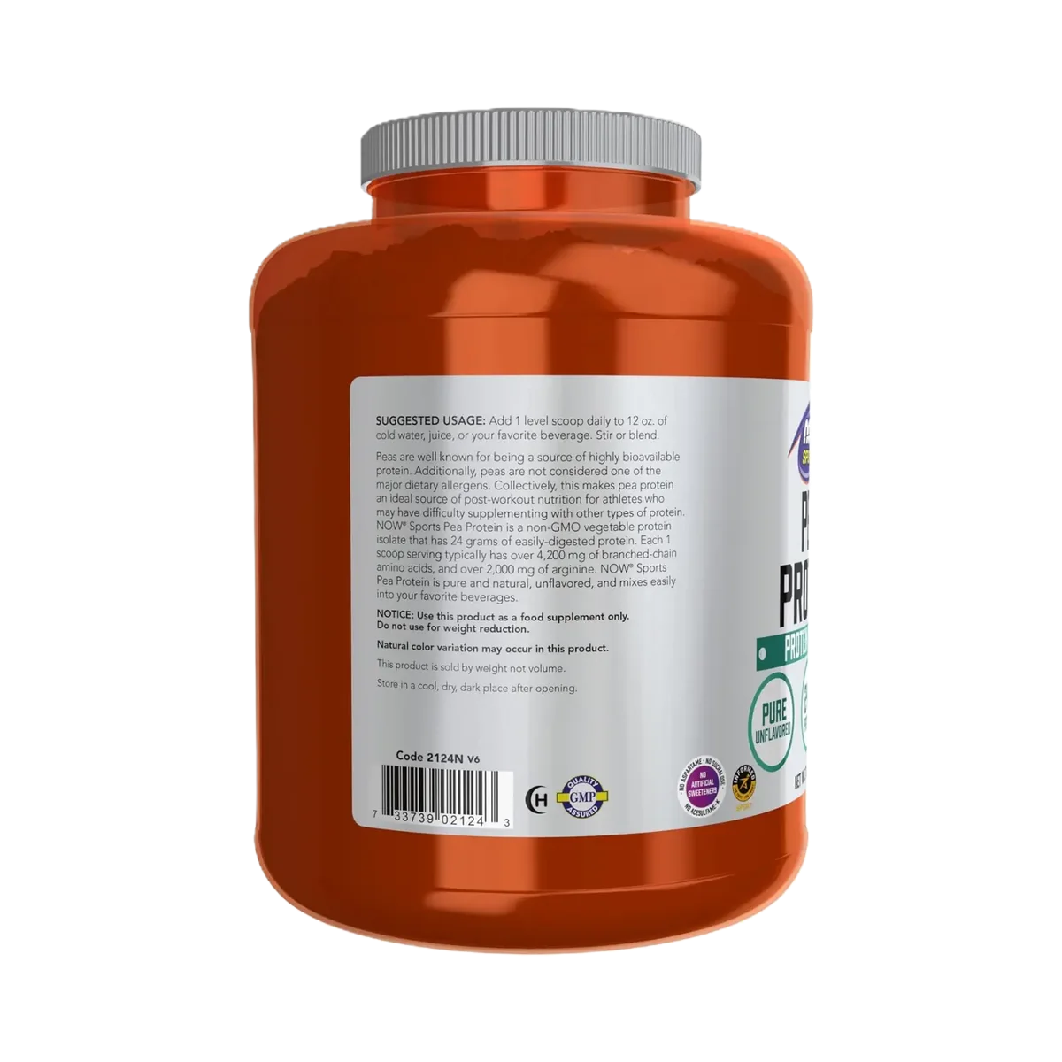 NOW Sports Proteína de Guisante Pura 7LB