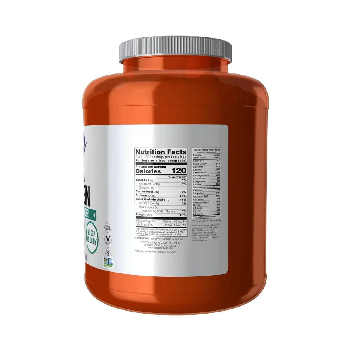 NOW Sports Proteína de Guisante Pura 7LB