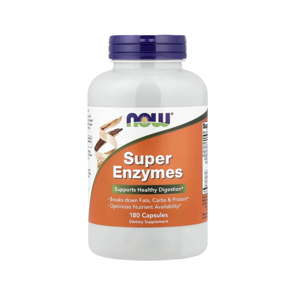 NOW Súper Enzimas 180 Cápsulas Probiótico Digestivo