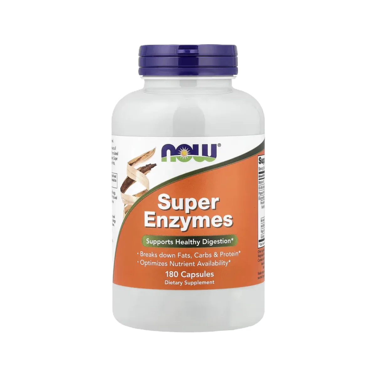 NOW Súper Enzimas 180 Cápsulas Probiótico Digestivo