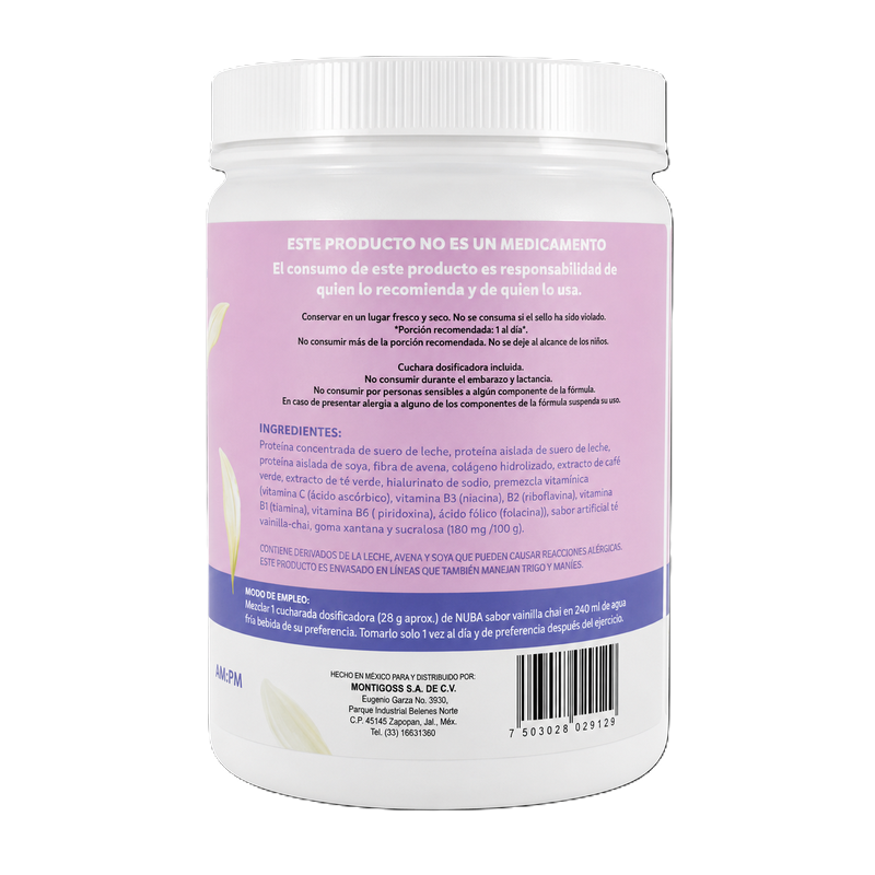 NUBA PROTEIN WITH COLLAGEN VANILLA CHAI 500G