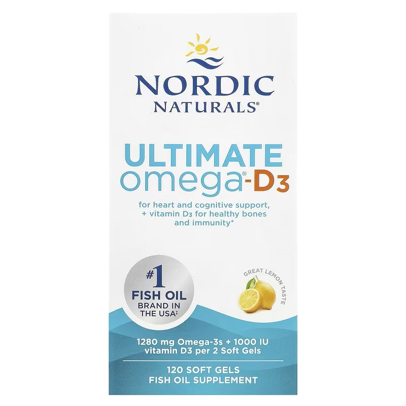 Nordic Naturals Ultimate Omega-D3 1280 mg 120 softgels